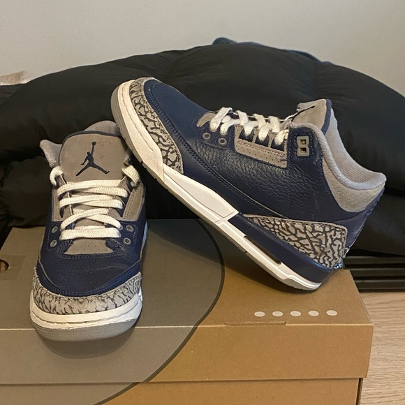 Jordan Other - Nike Air Jordan 3 Retro Georgetown Blue- 4.5 Y- 6 W